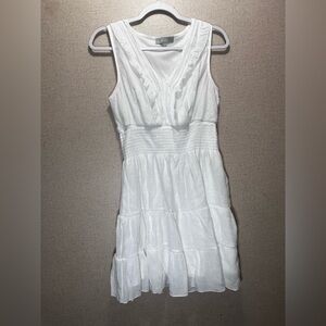 J Gee Chic White Sleeveless Midi Dress